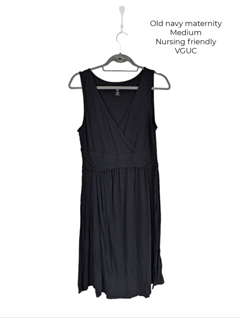 Women's Old Navy Black Maternity Nursing Midi Dress
